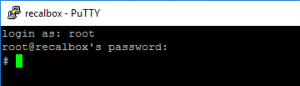 Recalbox Putty SSH
