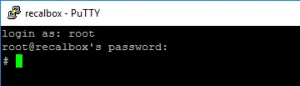 Recalbox Putty SSH