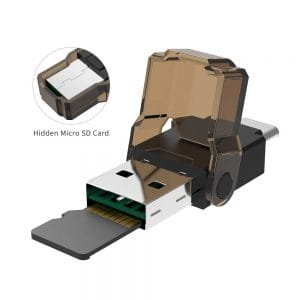 [2-in-1] WEme Type-C （USB 3.1 Gen 1）Card Reader with USB-C Male & USB 3.0 Male Connecter, Support Micro SD/ TF/ SDHC/ SDXC for New MacBook, Google Chromebook Pixel, Surface Pro & SmartPhones