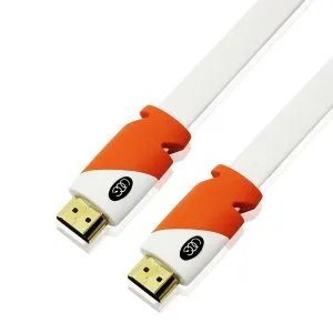 FLAT HDMI Cable – 6 FT (2-Pack) High Speed HDMI Cable (1.8m) Flat Wire – CL3 Rated, Supports, 4K, Ultra HD, 3D, 2160p, 1080p, Ethernet and Audio Return (Latest HDMI 2.0b Standard) White