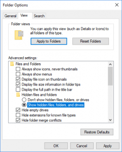 Folder Options