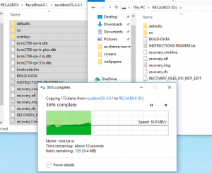 Copy Recalbox to your SD Card