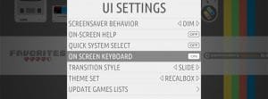 UI Setttings