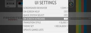 UI Setttings